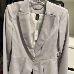 White House black market grey size 2 jacket NWT
